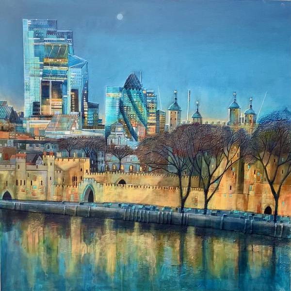- Mixed Media on Canvas, Painting by Julie Adlard, measuring 100 x 100 cm (H x W) framed at 103 x 103 cm £2250